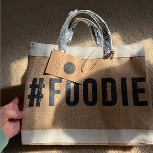Chic Jute #FOODIE Tote Bag